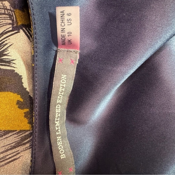 Boden Limited Edition Silk Print Dress Size 6 - Picture 7 of 10